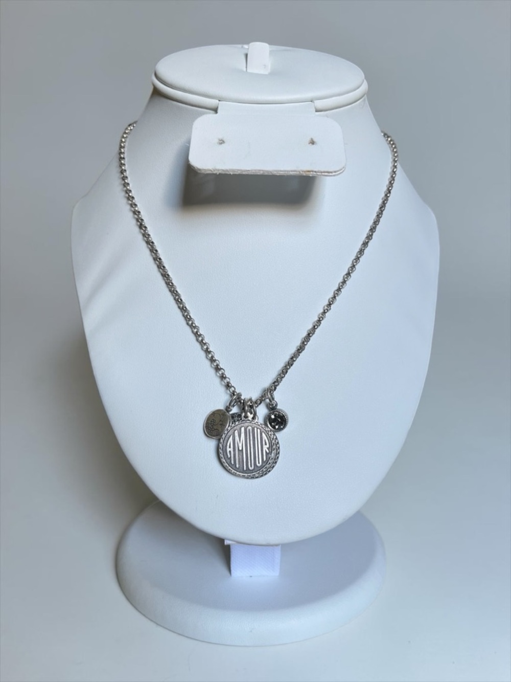 Catherine Popesco Vintage Amour Charm Necklace with Locket CC
